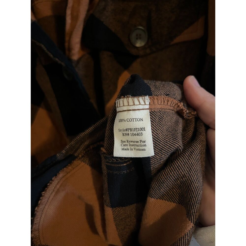 Brown Plaid Flannel Jacket | XL